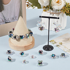 60個10色アクリルビーズ  虹色メッキ  二層ビーズ  混合形状  ミックスカラー  11~15.5x11.5~19x8.5~19mm  穴：2~3.5mm  6個/スタイル&nbsp;OACR-SC0001-98