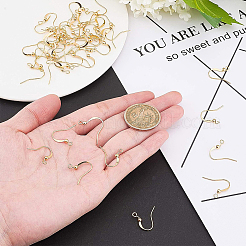 Long-Lasting Plated Brass Earring Hooks&nbsp;KK-BC0006-06G-NF