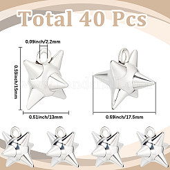 40個の合金ペンダント  流星ハンマーチャーム  プラチナ  15x13x17.5mm  穴：2.2mm&nbsp;FIND-SC0021-11