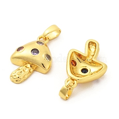 Brass Micro Pave Cubic Zirconia Pendants&nbsp;KK-G533-17G-02