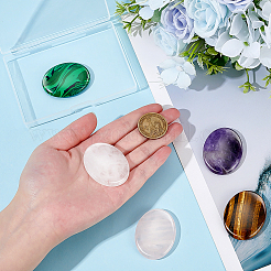 5Pcs 5 Styles Synthetic Malachite & Natural Tiger Eye & Rose Quartz & Amethyst & Quartz Crystal Massager&nbsp;G-BC0001-62