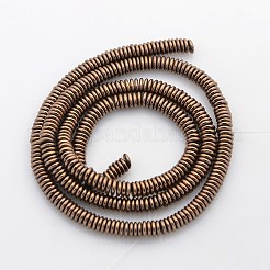 Electroplate Non-magnetic Synthetic Hematite Beads Strands&nbsp;G-J216F-04