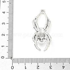 合金のチベット風チャーム  頭蓋骨のチャームが付いたクモ  アンティークシルバー  40x16x6mm  穴：1.5mm&nbsp;AL-CBA1B2C-01D-AS