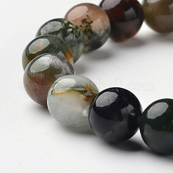 Natural Indian Agate Round Bead Stretch Bracelets&nbsp;BJEW-L594-A06