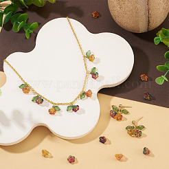 100Pcs Baking Paint and Golden Metal Enlaced Glass Beads&nbsp;DGLA-TAD0001-01