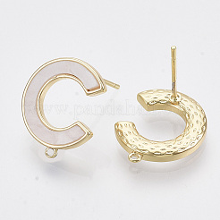 Brass Stud Earring Findings&nbsp;KK-T054-47G-NF