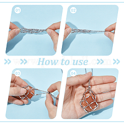 9Pcs 9 Styles 304 Stainless Steel Empty Macrame Pouch Necklace Making&nbsp;NJEW-WR00005
