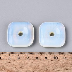 オパールペンダント  丸みを帯びた四角い安全コインチャーム  29.5~30x29.5~30x7~7.5mm  穴：5~5.3mm&nbsp;G-Q602-02L