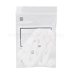 調整可能なプラスチック製のマウスカバーフック耳コード  ホワイト  53x15mm&nbsp;AJEW-TA0017-04