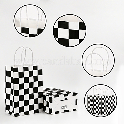 16Pcs Tartan Print Paper Packing Tote Bags&nbsp;CARB-SP0001-06