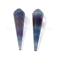 天然の蛍石ビーズ  片穴  多面カット  コーン  31x7.5~8mm  穴：1mm&nbsp;G-L479-46