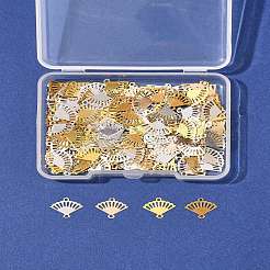 200Pcs 5 Colors Brass Laser Cut Hollow Connector Charms&nbsp;KK-FS0001-71