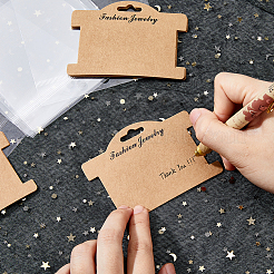 100Pcs Paper Bracelet Display Cards&nbsp;CDIS-WH0027-11B-02