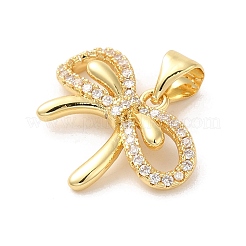 Rack Plating Brass Micro Pave Clear Cubic Zirconia Pendants&nbsp;KK-A206-05H-G