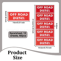 12Sheets Waterproof PVC Warning Sign Stickers&nbsp;DIY-OC0014-63A