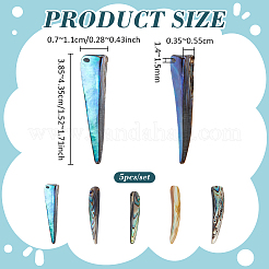Natural Paua Shell Pendants&nbsp;FIND-WH0366-454
