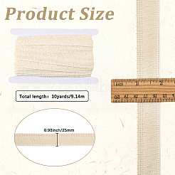 10ヤードのコットンリボン  洋服アクセサリー用  古いレース  1インチ（25mm）&nbsp;OCOR-GF0005-48C