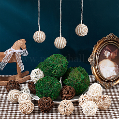 23Pcs Rattan Ball Decorations&nbsp;DJEW-NB0001-50