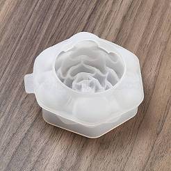 花の DIY シリコンモールド  ローソク足作り用  UVレジン用  エポキシ樹脂金型製作  ホワイト  87x89x36mm  内径：51x49mm&nbsp;LS-DIY-A059-08B
