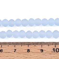 Baking Paint Frosted Glass Beads Strands&nbsp;FGLA-N003-6mm-01