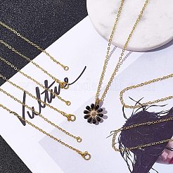 Brass Cable Chains Necklace Making&nbsp;MAK-PH0004-15