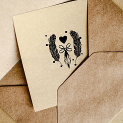 Boho Style Feather Plastic Clear Stamps&nbsp;DIY-WH0584-0002
