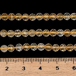 Heated Natural Citrine Beads Strands&nbsp;GG-CBA77FB-B10-4mm