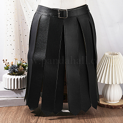 PUレザーローマンベルトスカート  ルネッサンス時代の衣服アクセサリー  ブラック  950x480x2mm&nbsp;AJEW-WH20033-120A