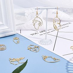 Alloy Open Back Bezel Pendants&nbsp;PALLOY-SC0002-65G