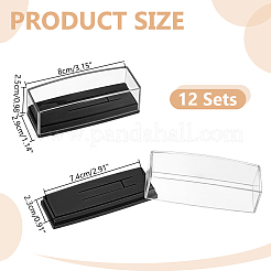 Transparent Plastic Tie Clip Packing Boxes&nbsp;CON-WH0083-016