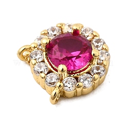 Brass Micro Pave Cubic Zirconia Charms&nbsp;KK-I360-024G-02