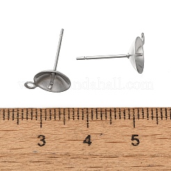 Anti-Tarnish 304 Stainless Steel Stud Earring Findings&nbsp;STAS-P370-02F-P