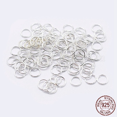 925 Sterling Silver Saw Cut Open Jump Rings&nbsp;STER-F036-02S-0.9x4mm-1