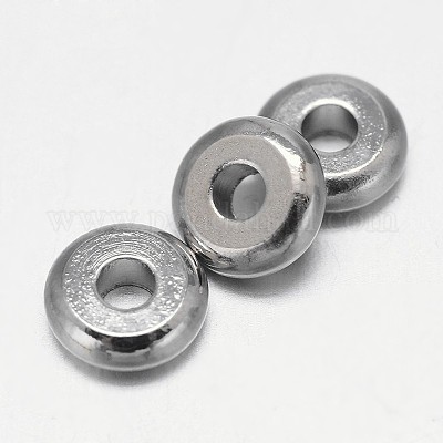 Flat Round Brass Spacer Beads&nbsp;KK-L106A-01P-1