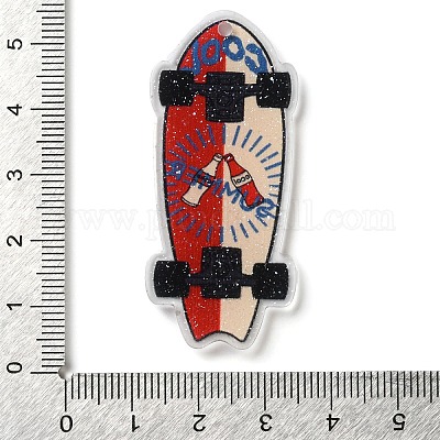 Printed Transparent Acrylic Pendants&nbsp;OACR-S045-01B-1