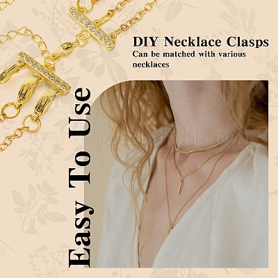 真鍮マイクロパヴェキュービックジルコニアアジャスターチェーン