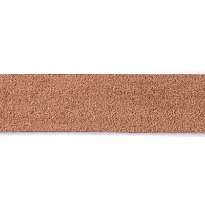 フラット片面模造レザーコード  ライチ模様  ブラウン  25x1.8mm  約1.09ヤード（1m）/ロール&nbsp;LC-WH0002-01E-1