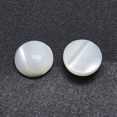 シェルカボション  半円  ホワイトスモーク  6x2~2.5mm&nbsp;SSHEL-P015-61-6mm-1