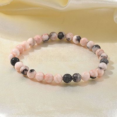 Natural Zebra Jasper Bead Stretch Bracelets&nbsp;BJEW-K212-A-035-1
