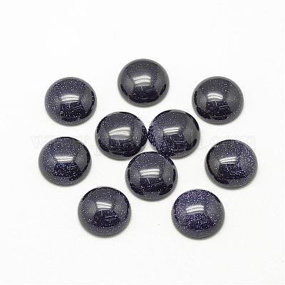 合成ブルーゴールドストーン青金砂石カボション  染め  半円/ドーム  10x4~5mm&nbsp;G-R416-10mm-34-1