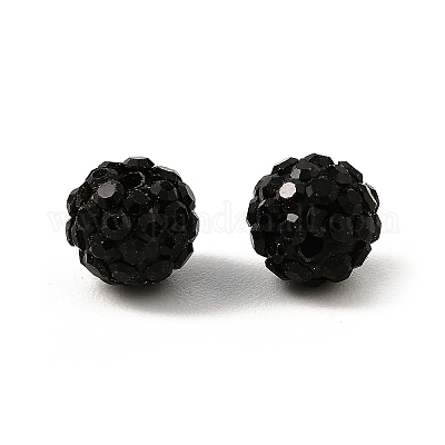 Polymer Clay Rhinestone Beads&nbsp;RB-H284-6MM-Half-280-1