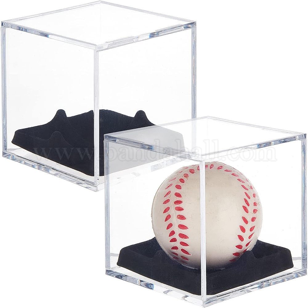 Ultra Pro Baseball Cube Display Case (2-Pack) - UV Protective, Clear