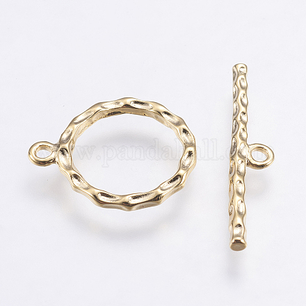 Brass Toggle Clasps KK-G333-16G-NF-1