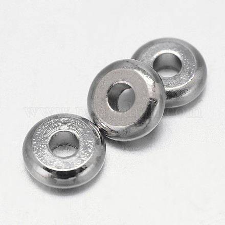 Flat Round Brass Spacer Beads&nbsp;KK-L106A-01P-1