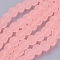 Baking Paint Transparent Glass Bead Strands, Frosted, Round, Light Salmon, 10mm, Hole: 1.3~1.6mm, about 80pcs/strand, 31.4 inch