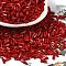 Baking Paint Glass Twist Bugle Beads, Round Hole, Red, 7x2mm, Hole: 0.8mm, about 13636pcs/pound
