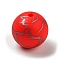Silicone Beads, Round, Red, 15mm, Hole: 2mm