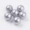 Shell Pearl Half Drilled Beads, Round, Light Grey, 12mm, Hole: 1mm