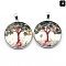 Natural Indian Agate Pendants, Flat Round, 33mm