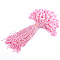 Polyester Cord with Seal Tag, Plastic Hang Tag Fasteners, Pearl Pink, 185~195x1mm, about 850pcs/bag